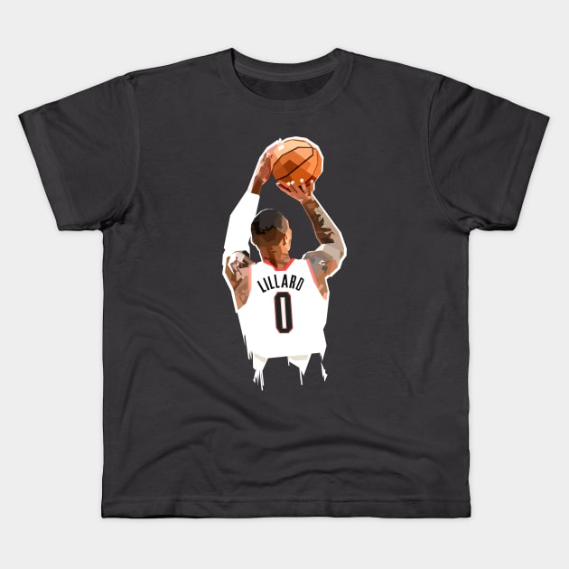 DAMIAN LILLARD Kids T-Shirt by Vector Baturaja